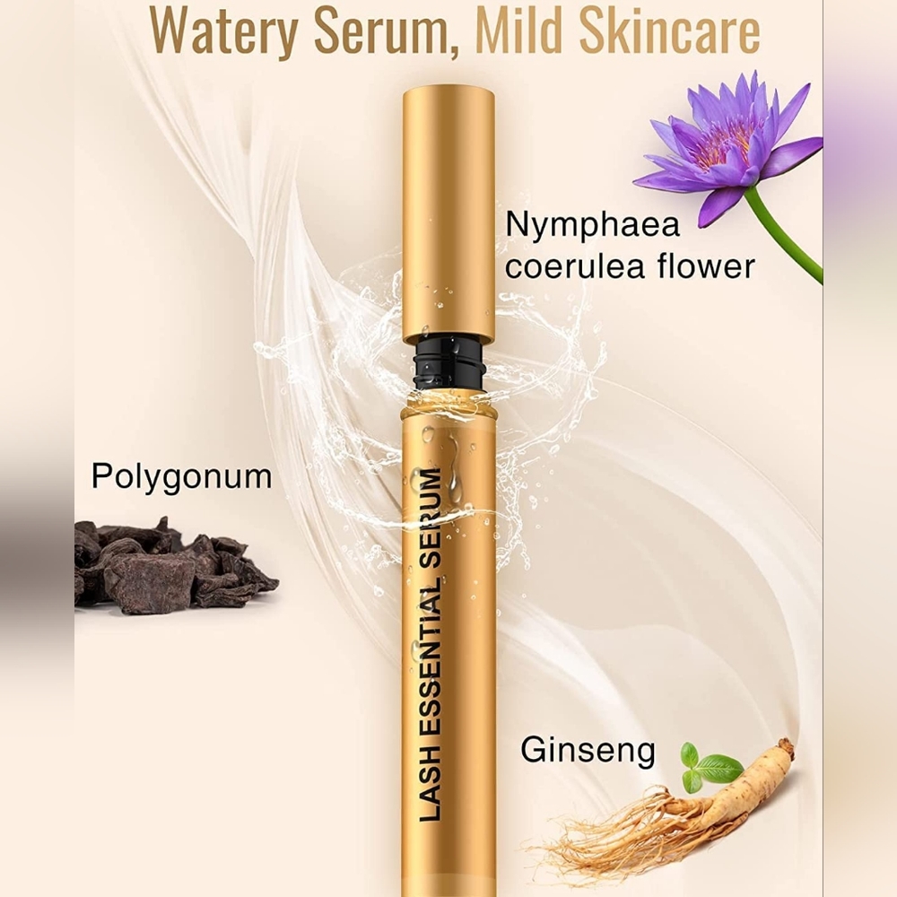 Thicker & Longer Looking Eyelashes, Lash Essential Serum for Natural Las…